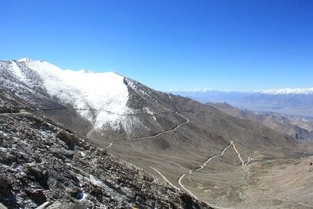 Pass road highest pass of the world himalayas photo