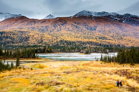 In xinjiang the scenery mountain photo