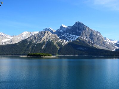 Scenic Mountain Views around Upper Kananaskis Lake Alberta Canada photo