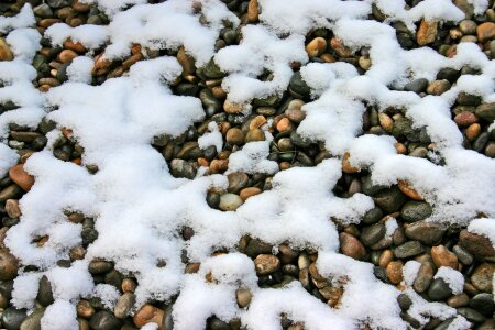 Winter cold stones photo