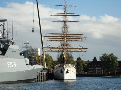 Battleship boat harbor photo