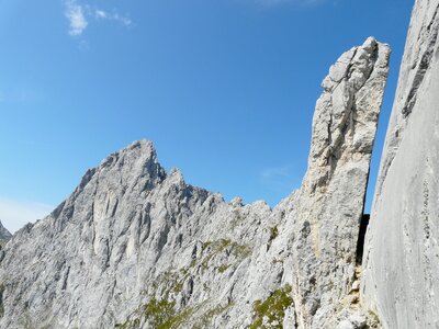 Rock tower ellmauer halt alpine photo