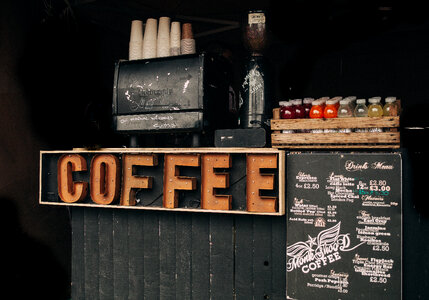 Rustic Coffee Sign photo