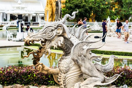 White temple chiang rai thailand photo