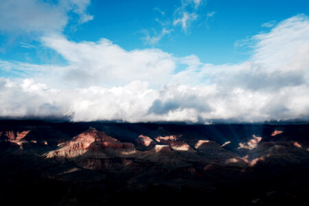 Clouds clearing over Grand Canyon, Arizona, USA photo