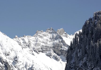 Winter alpine wintry