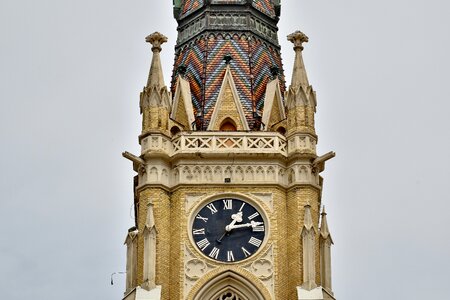 Analog Clock bricks cathedral photo