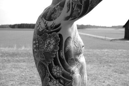 Tattooed freedom upper body