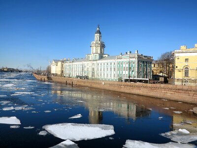 Neva ice chunks winter photo