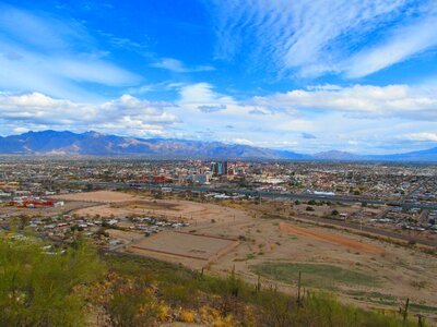 Clouds landscape mountains photo