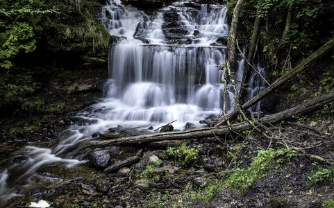 Silky Waterfalls at Wagner Falls in Michigan photo