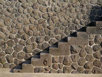 Stairs stone wall texture photo