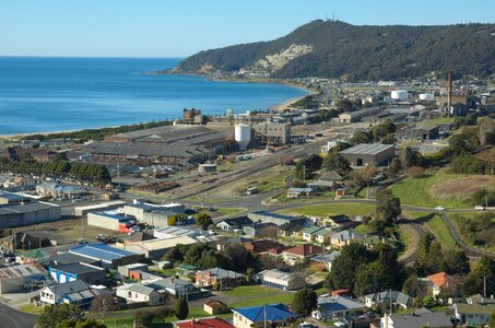Burnie CBD and Port from Wilfred Campbell Memorial Reserve
