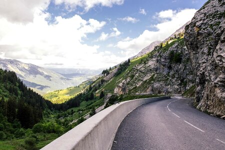 Asphalt highway hill