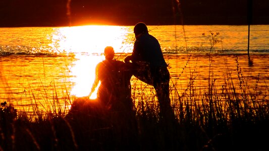 Silhouette love abendstimmung photo