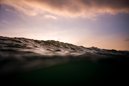 Waves at Sunset photo