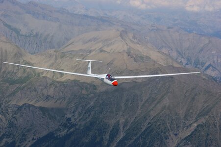 Aerial view pilot fly