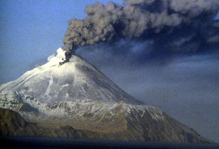 Eruption island volcano photo