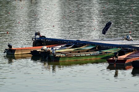 Boats calm summer time photo