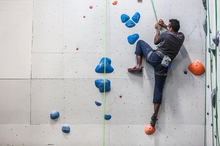 Indoor Rock Climber Free Photo