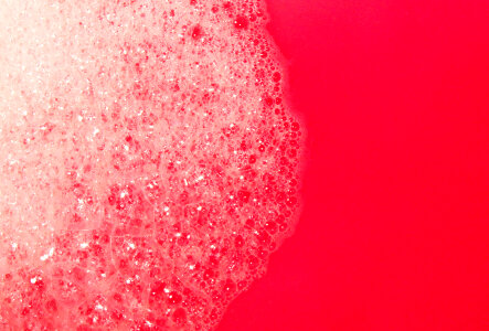 Pink water and foam photo