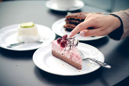 Slice of Strawberry Cheesecake photo