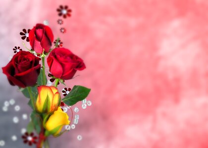 Bouquet floral computer