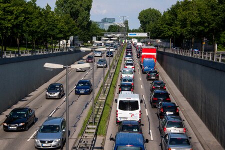 Rush hour road lane photo