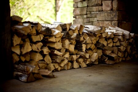 Wood pile stack firewood stack