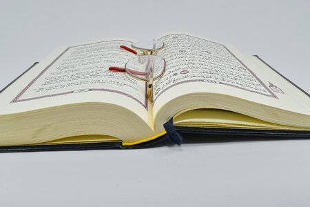 Arabic book eyeglasses photo