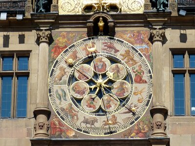 Historic center town hall clock photo