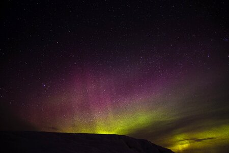 Aurora Borealis dark midnight photo