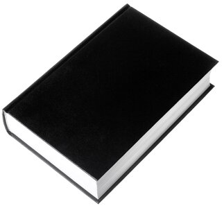 Book with black cover photo