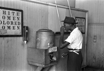 Racial segregation black drinking fountain