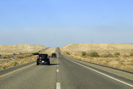 car traveling on a country road in US