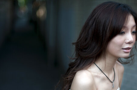 Close-up Portrait Of A Beautiful Asian Girl photo