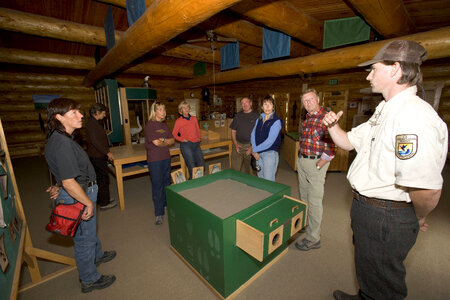 U.S. Fish and Wildlife Service employee talking to visitors at Tetlin National Wildlife Refuge-2 photo