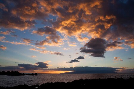 Sun clouds island photo