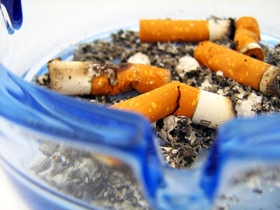 cigarettes in ashtray photo