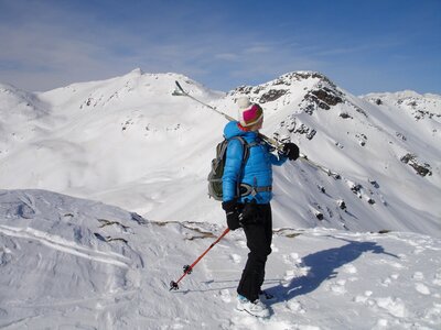 Backcountry skiiing ski touring skitouren goers photo