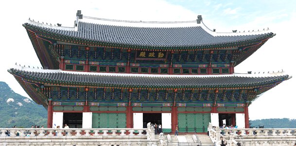 Gyeongbokgung Palace grounds in Seoul, South Korea photo