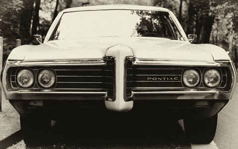 Classic White Pontiac Car photo