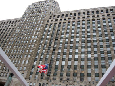Usa Flag Building Chicago photo