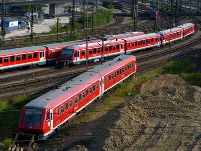 Rails red train car