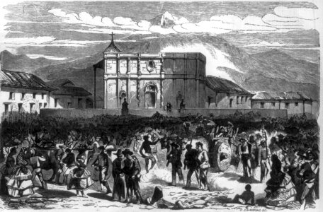 Crowd in San Jose, Costa Rica 1856. photo