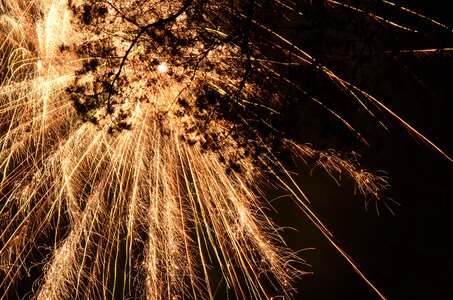 Annual financial statements shower of sparks lights photo