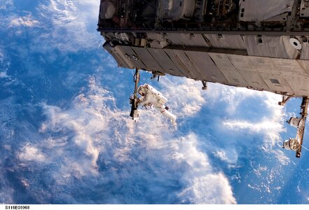 Astronaut construction walk photo