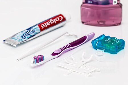Dental floss mouthwash clean photo