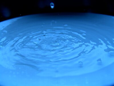 Blue water drip