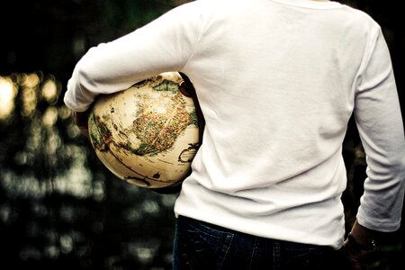 Ball-Shaped geography globe